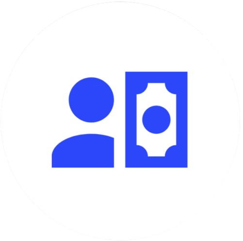 Ícone de pessoa pagando